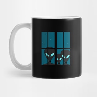 Aliens in the Window Mug